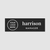 Moderne zakelijke Logo Black Naamplaatje (Voorkant)