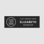 Moderne zakelijke Logo Black Naamplaatje (Voorkant)