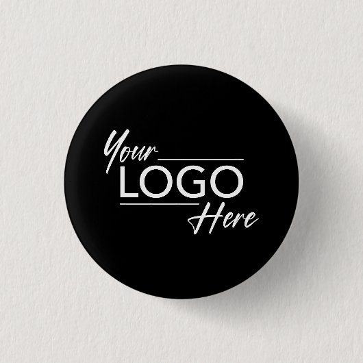 Moderne zakelijke Logo Black Ronde Button 3,2 Cm (Voorkant)