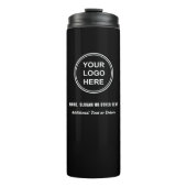 Moderne zakelijke Logo Black Thermosbeker (Voorkant)