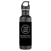 Moderne zakelijke Logo Black Waterfles (Voorkant)