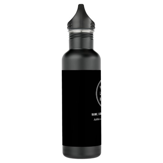 Moderne zakelijke Logo Black Waterfles (Links)