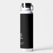 Moderne zakelijke Logo Black Waterfles (Achterkant)