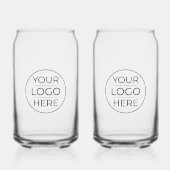 Moderne Zakelijke Logo branding Blikvorm Glas (Voorkant)