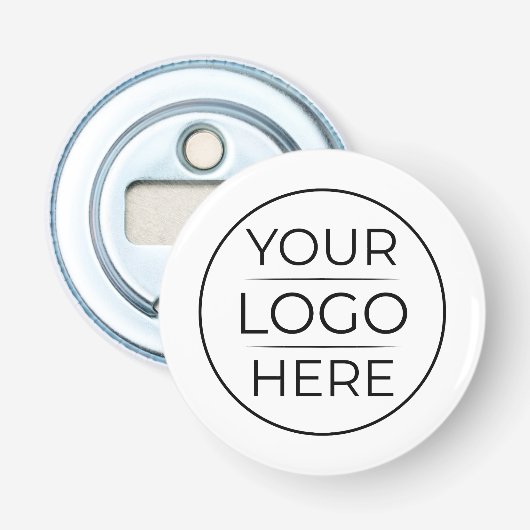 Moderne Zakelijke Logo branding  Button Flesopener (Voorkant)