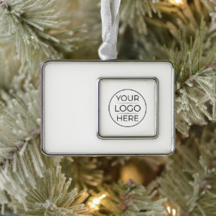 Moderne Zakelijke Logo branding Verzilverd Omlijst Ornament