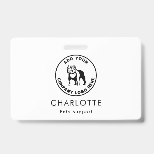 Moderne Zakelijke Logo Diergeneeskundig Technicus  Badge (Voorzijde)