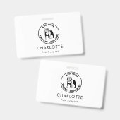 Moderne Zakelijke Logo Diergeneeskundig Technicus  Badge (Voor- en achterkant)