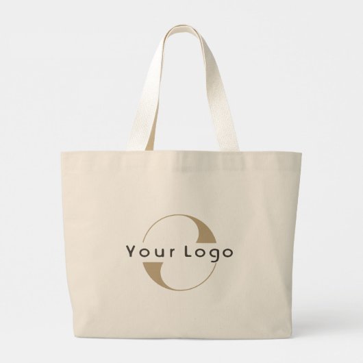 Moderne zakelijke Logo Eenvoudig, klein, groot Grote Tote Bag (Achterkant)