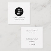 Moderne zakelijke Logo en medewerkers Vierkante Visitekaartje (Voorkant / Achterkant)