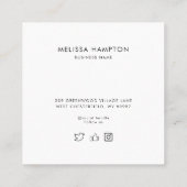 Moderne zakelijke Logo en medewerkers Vierkante Visitekaartje (Achterkant)