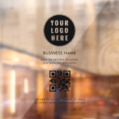 Moderne Zakelijke Logo en QR Code Maatwerk Raamsticker (Vel 2)