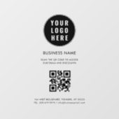 Moderne Zakelijke Logo en QR Code Maatwerk Raamsticker (Vel)