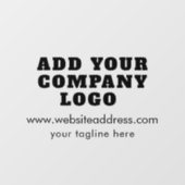 Moderne Zakelijke Logo en Website Aangepast Raamsticker (Vel)