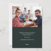 Moderne zakelijke Logo Feestdagenkaart (Achterkant)