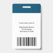 Moderne zakelijke Logo foto Badge (Achterkant)