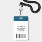 Moderne zakelijke Logo foto Badge (Achterkant met lanyard)