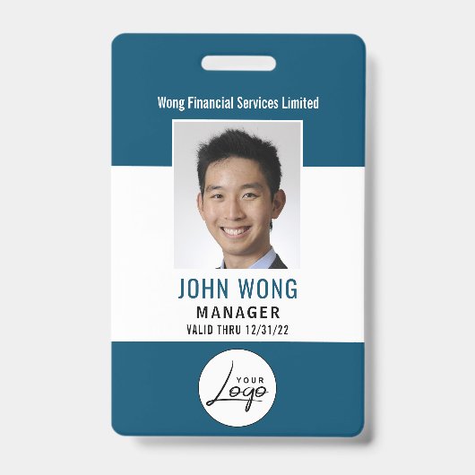 Moderne zakelijke Logo foto Badge (Voorzijde)