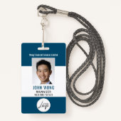 Moderne zakelijke Logo foto Badge (Voorkant met draagriem)