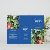 Moderne zakelijke Logo Foto drievoudig blauw broch (Staand voorkant)