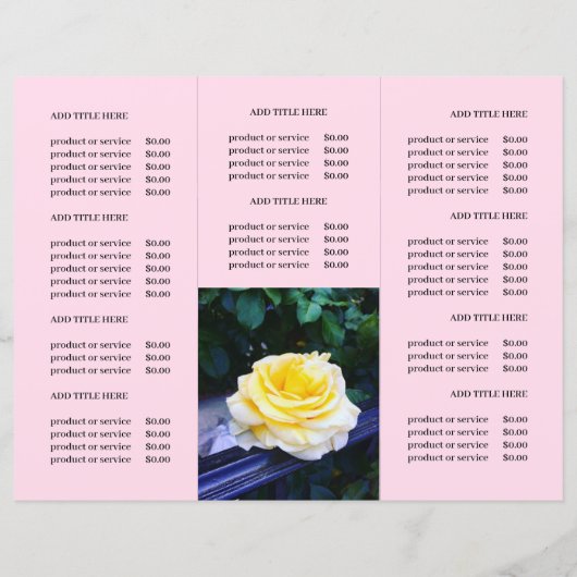 Moderne zakelijke Logo Foto drievoudig roze brochu (Achterkant)