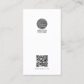 Moderne zakelijke Logo Foto QR Code Social Media Visitekaartje (Achterkant)