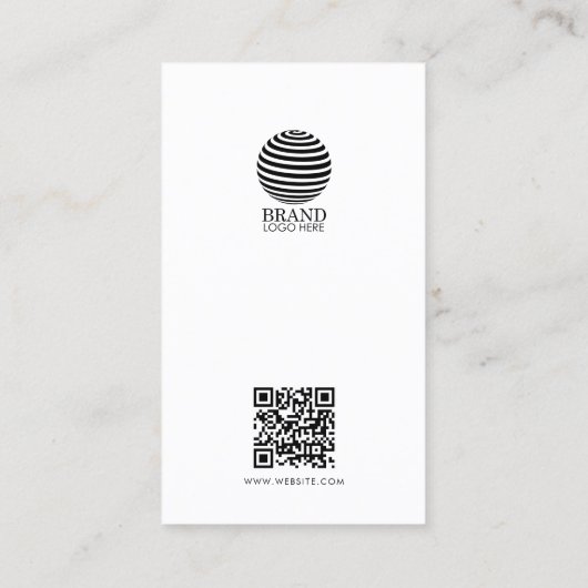 Moderne zakelijke Logo Foto QR Code Social Media Visitekaartje (Achterkant)