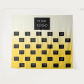 Moderne zakelijke Logo gele ombre Fair achtergrond Wandkleed (Voorkant (horizontaal))