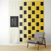 Moderne zakelijke Logo gele ombre Fair achtergrond Wandkleed (In situ)