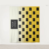 Moderne zakelijke Logo gele ombre Fair achtergrond Wandkleed (Voorkant)