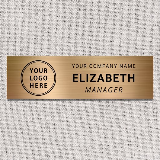 Moderne zakelijke Logo Gold Naamplaatje