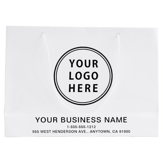 Moderne zakelijke Logo Groot Cadeauzakje (Achterkant)
