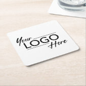 Moderne zakelijke Logo Kartonnen Onderzetters (Schuin)