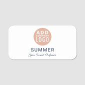 Moderne zakelijke Logo minimalistische medewerkers Naamplaatje (Voorkant)