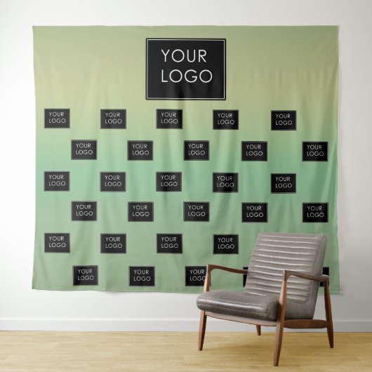 Moderne zakelijke Logo Ombre Fair Backdrop Wandkleed (In Situ (horizontaal))