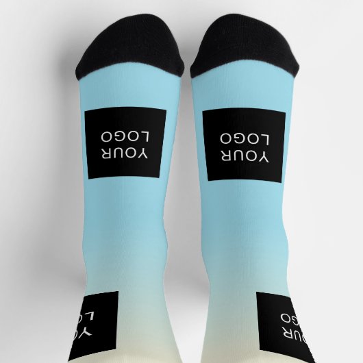 Moderne zakelijke Logo Ombre voor bedrijven Sokken (Top)