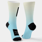 Moderne zakelijke Logo Ombre voor bedrijven Sokken (Gebogen)