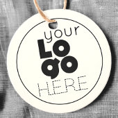 Moderne zakelijke Logo op Ecru Ivory Hang Label