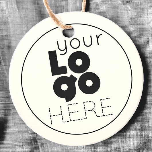 Moderne zakelijke Logo op Ecru Ivory Hang Label