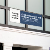 Moderne zakelijke Logo Professional 2,5 x 6 inch Spandoek (Buitenkant Gebouw)