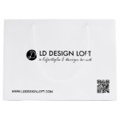 Moderne zakelijke logo QR-code Aangepaste sjabloon Groot Cadeauzakje (Voorkant)