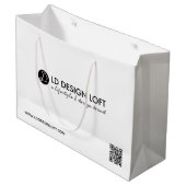 Moderne zakelijke logo QR-code Aangepaste sjabloon Groot Cadeauzakje (Voorkant Gekanteld)