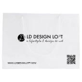 Moderne zakelijke logo QR-code Aangepaste sjabloon Groot Cadeauzakje (Achterkant)