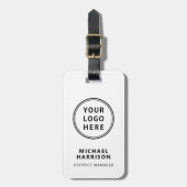 Moderne zakelijke Logo QR-code Bagagelabel (Voorkant verticaal)