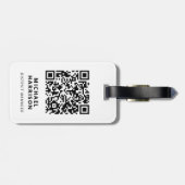 Moderne zakelijke Logo QR-code Bagagelabel (Achterkant horizontaal)