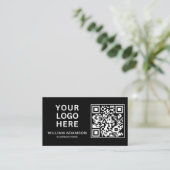 Moderne zakelijke Logo, QR-code | Black Profession Visitekaartje (Staand voorkant)