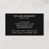 Moderne zakelijke Logo, QR-code | Black Profession Visitekaartje (Achterkant)