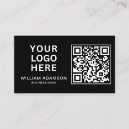 Moderne zakelijke Logo, QR-code | Black Profession Visitekaartje