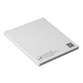 Moderne zakelijke Logo QR-code lichte grijs Notitieblok (Schuin)