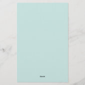 Moderne zakelijke Logo QR-code lichte Turquoise Briefpapier (Achterkant)